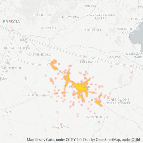 Mappa di calore per cap 25018
