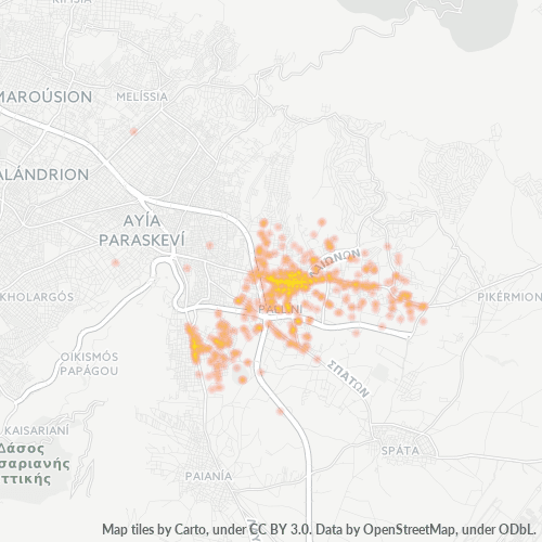 153 51 Χάρτης θερμότητας πυκνότητας επιχείρησης