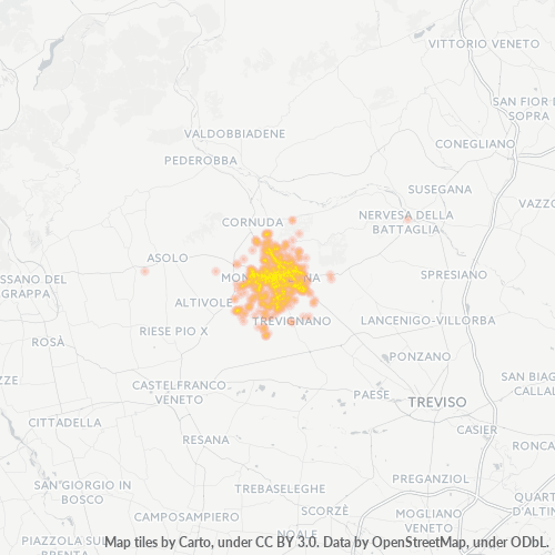 31044 Mappa di concentrazione per la densità di aziende