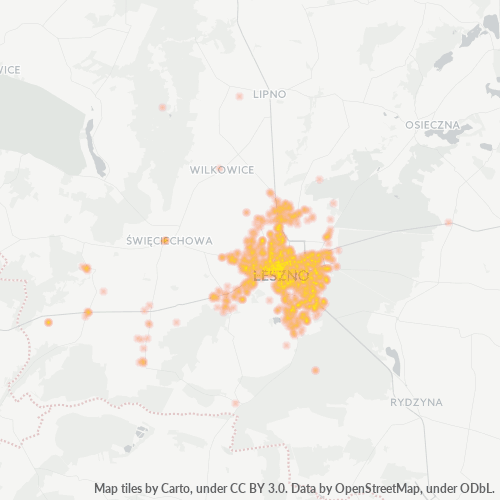 64-100 Mapa intensywności działalności gospodarczej