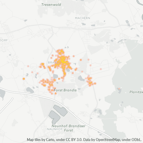 Heatmap für plz 04821