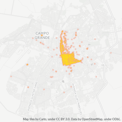 79004-000 Mapa de calor de densidad empresarial