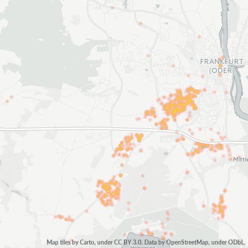Heatmap für plz 15236