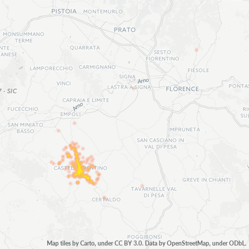 Mappa di calore per cap 50051