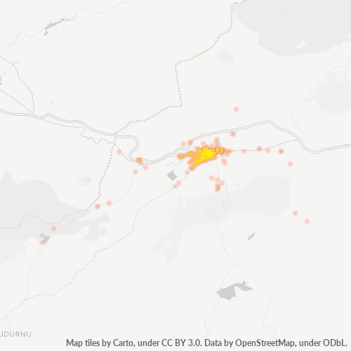 posta kodu 14100 için yoğunluk haritası