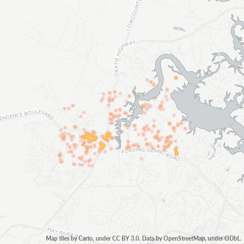 29909 Business Density Heatmap