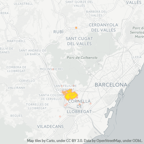 08970 Mapa de calor de densidad empresarial