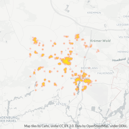 Heatmap für plz 14641