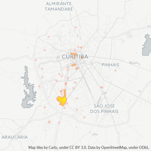 81150-000 Mapa de calor de densidad empresarial