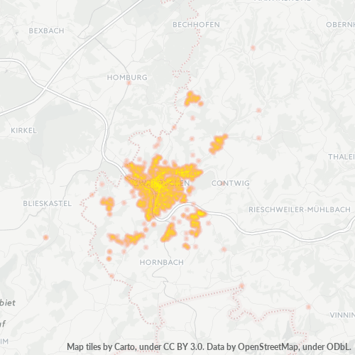 Heatmap für plz 66482
