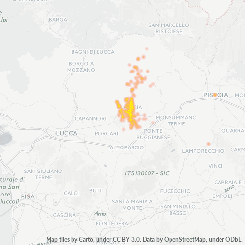 Mappa di calore per cap 51017