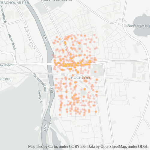 Heatmap für plz 86163