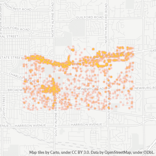 61108 Business Density Heatmap