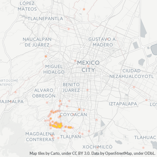 04500 Mapa de calor de densidad empresarial