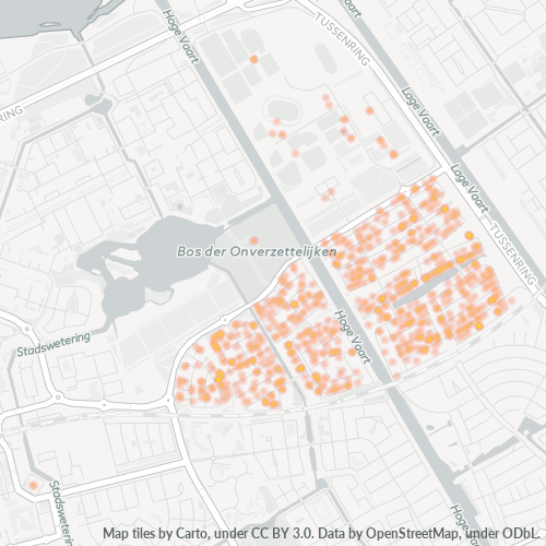 Heatmap voor postcode 1318