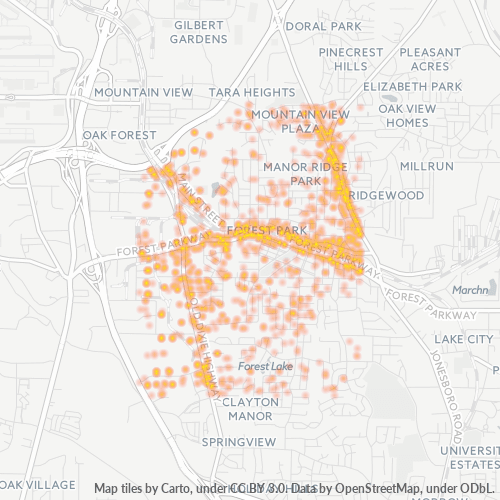 30297 Business Density Heatmap