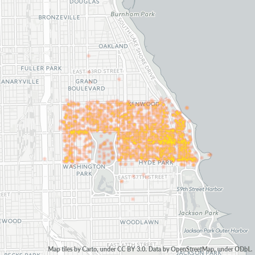 60615 Business Density Heatmap