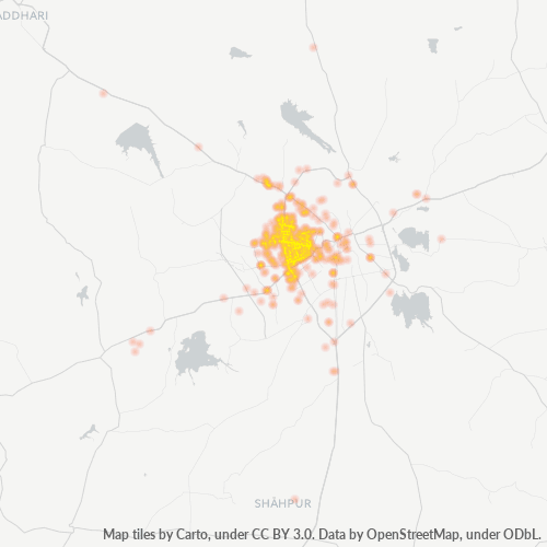 360007 Business Density Heatmap