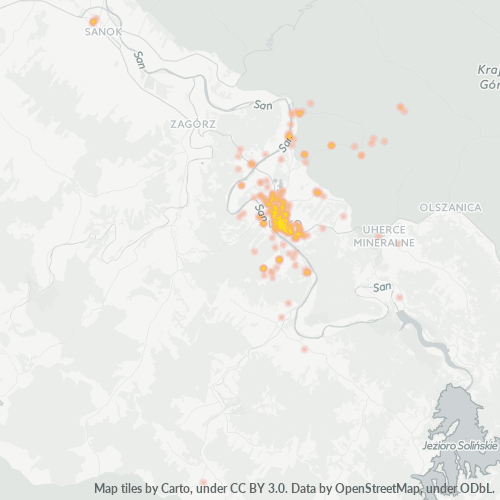 38-600 Mapa intensywności działalności gospodarczej