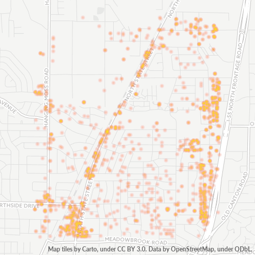 39206 Business Density Heatmap