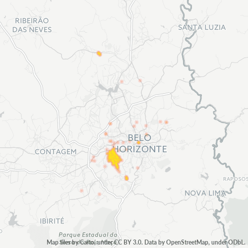 30460-000 Mapa de calor de densidad empresarial