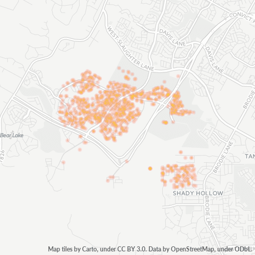 78739 Business Density Heatmap