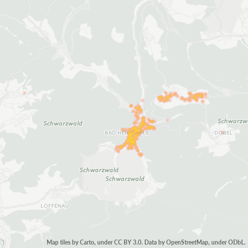Heatmap für plz 76332