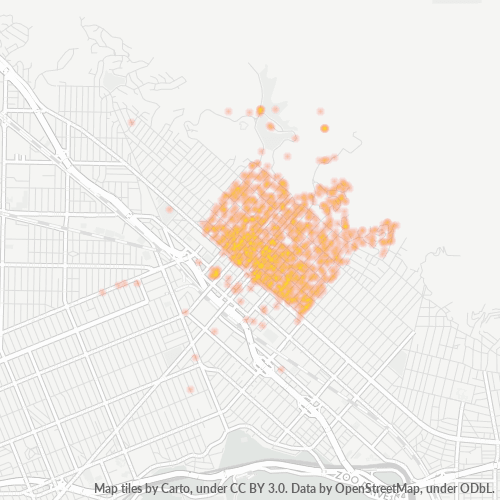 91501 Business Density Heatmap