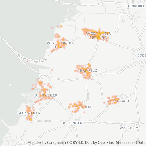 Heatmap für plz 76835