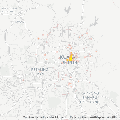 50000 Heatmap Ketumpatan Perniagaan