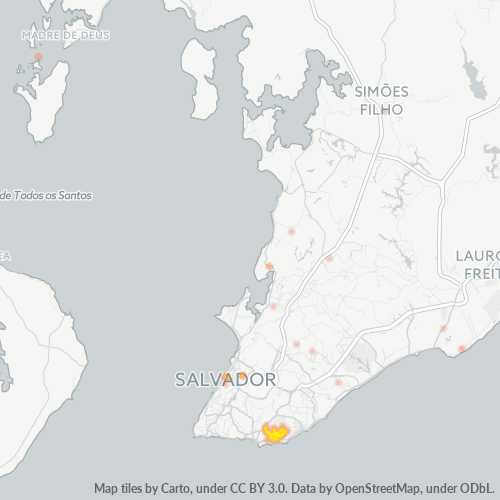 41905-000 Mapa de calor de densidad empresarial