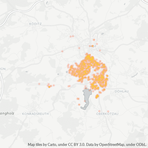 Heatmap für plz 95032