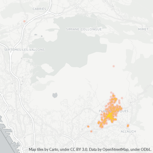 13380 Mapa de densitat de negocis 13380 Mapa de densitat de negocis