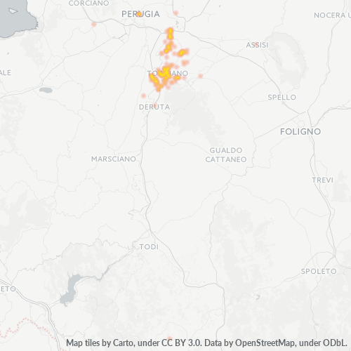 Mappa di calore per cap 06089