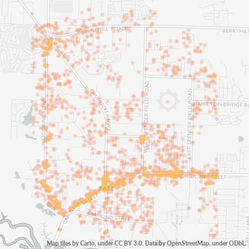 32571 Business Density Heatmap