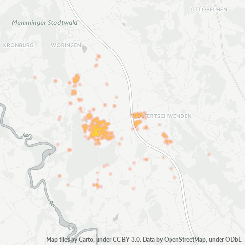 Heatmap für plz 87730