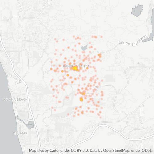 92067 Business Density Heatmap