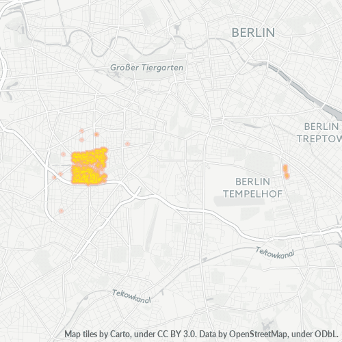 10715 Standortdichte-Heatmap