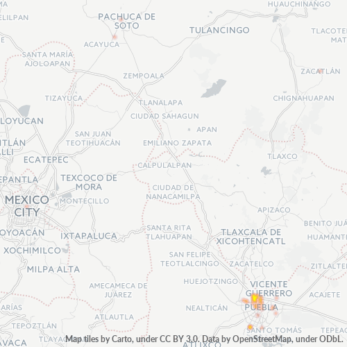 72020 Mapa de calor de densidad empresarial