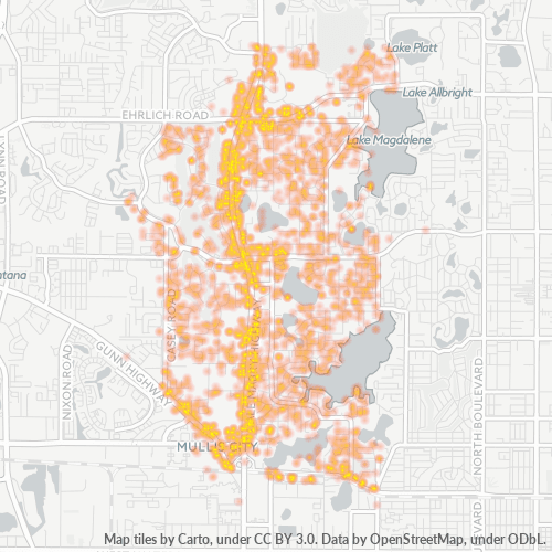 33618 Business Density Heatmap