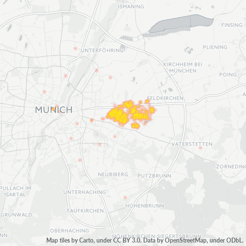 Heatmap für plz 81829