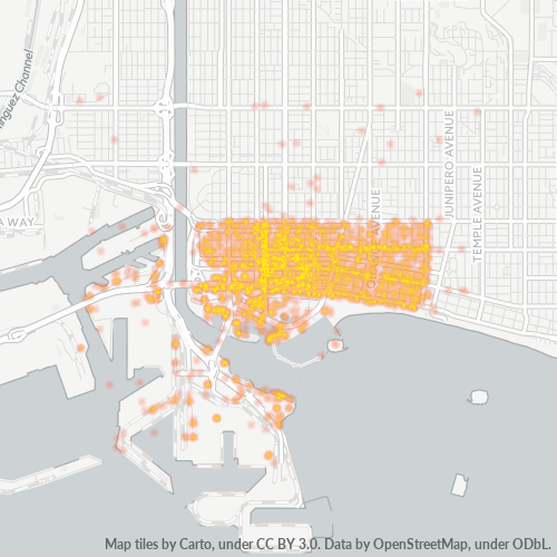 90802 Business Density Heatmap