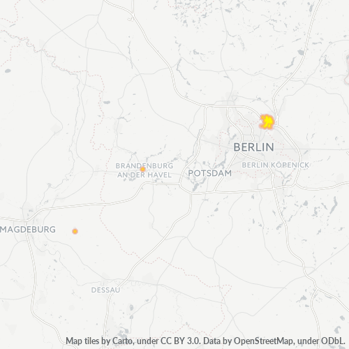 Heatmap für plz 16341