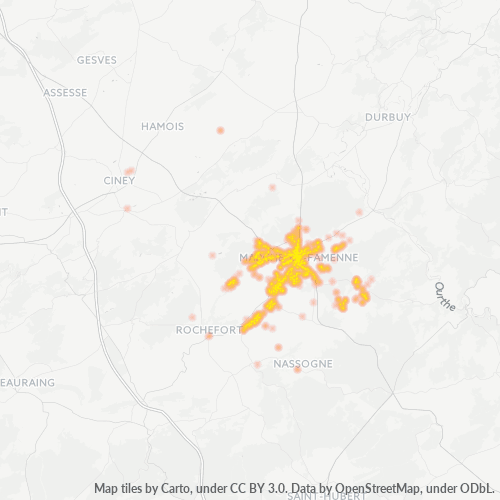 Heatmap voor postcode 6900