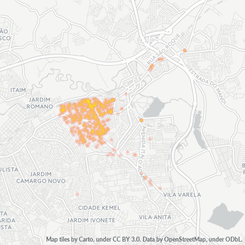 08577-000 Mapa de calor de densidad empresarial