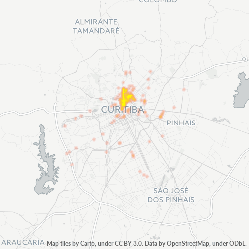 80530-000 Mapa de calor de densidad empresarial