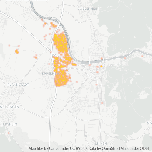 Heatmap für plz 69123