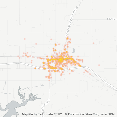 74955 Business Density Heatmap