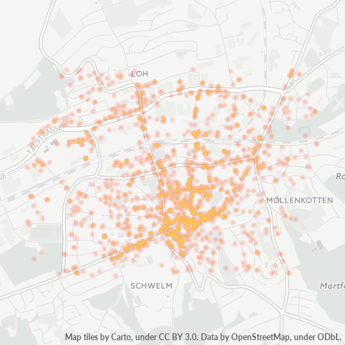 Heatmap für plz 58332