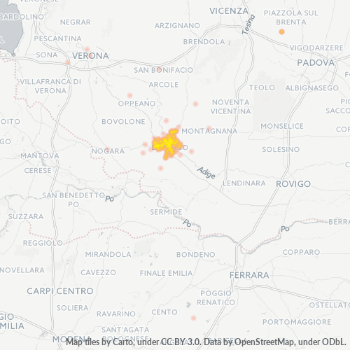 Mappa di calore per cap 37045